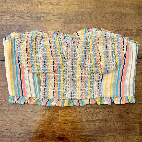 NWT Anthropologie Rainbow Smocked Top - Picture 5 of 10